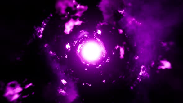 Abstract Purple Flame Energy Effect 4K 01