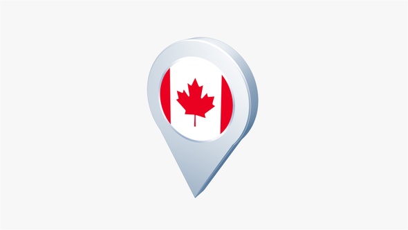 Canada Flag Pin Icon