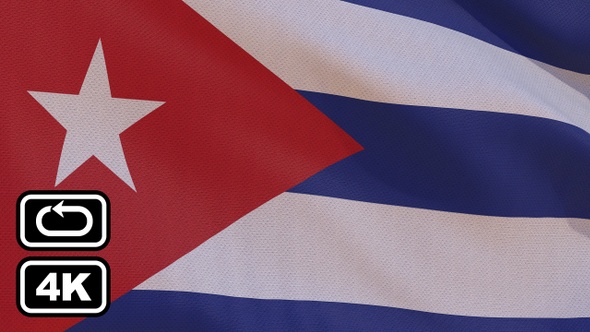 Cuba Flag 4K Seamless Loop