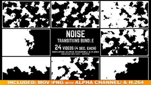 Noise Transitions Bundle - 4K