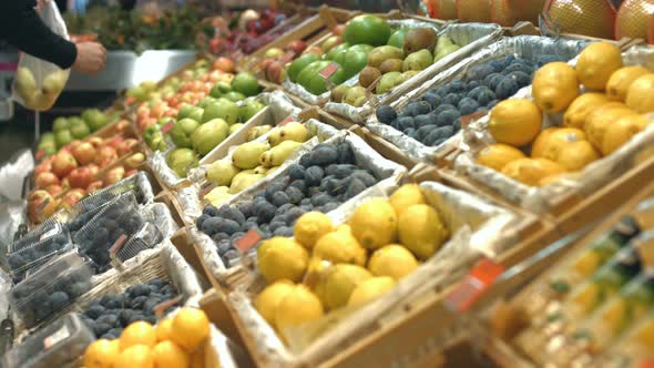 Fruit Shelf at Grocery Store