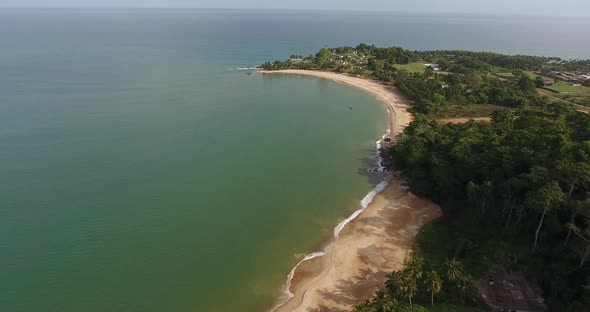 Aerial view of Mermaids Bay in San Pedro Ivory Coast in Southwest Africa