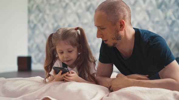 CU Tracking Little Pretty Girl with Blond Hair