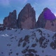 Tre Cime Di Lavaredo on Sunny Day in Winter - VideoHive Item for Sale