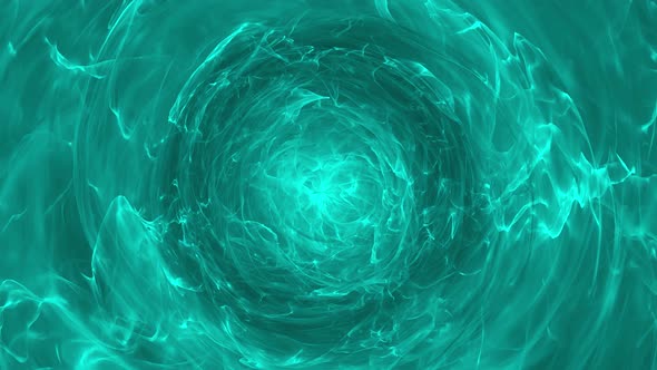 Abstract animation of a turquoise aura.