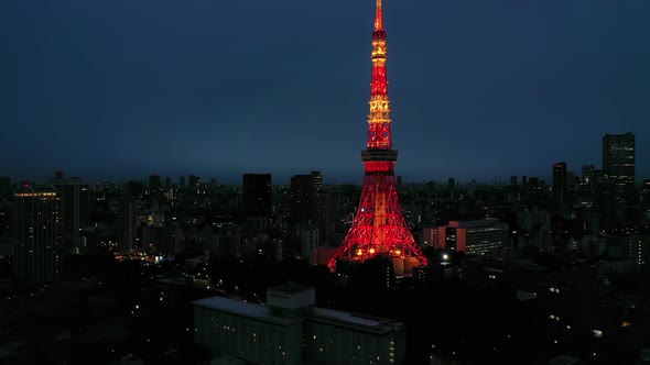 Tokyo Tower and city of Tokyo, Japan.