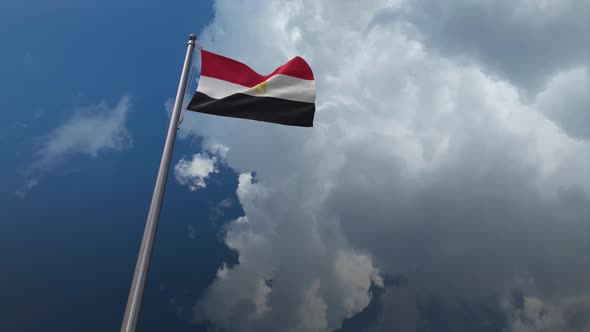 Egypt Flag Waving 4K