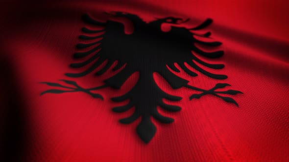 Albania Flag Seamless Loop