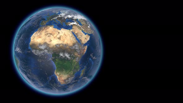 Beautiful Planet Earth in Space Against the Background of Stars. 3d Rendering. Seamless Lolop