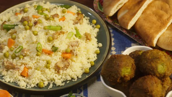 Couscous with Chicken Closeup