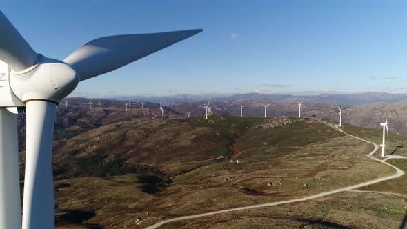 Alternative Energy Wind Power Turbines Station