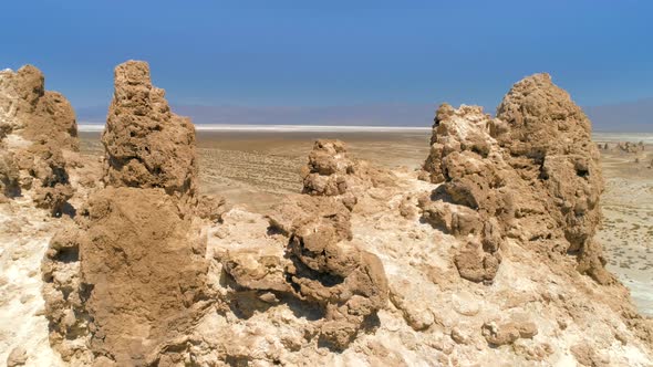 Rocks That Rise From the Bed of the Searles Dry Lake Basin