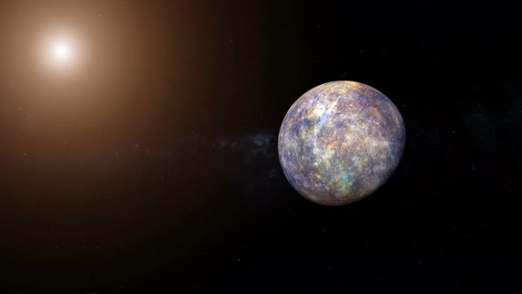 4K Planet Mercury and Sun alt