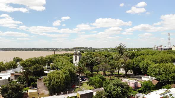 Aerial Panoramic View of Colonia del Sacramento