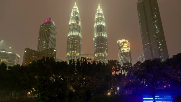 Kuala Lumpur City Center  at Rain