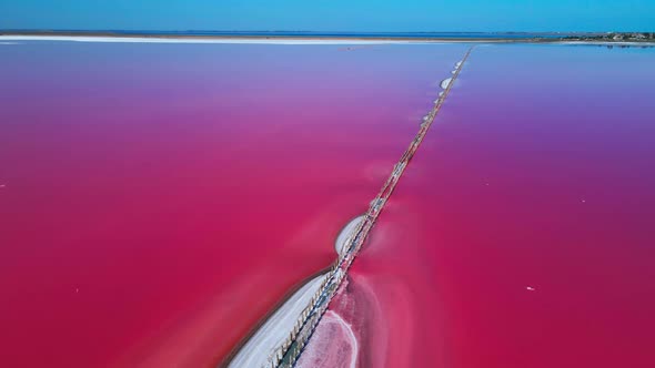 Aerial Top Down Bottom of Sivash Lemurian Lake