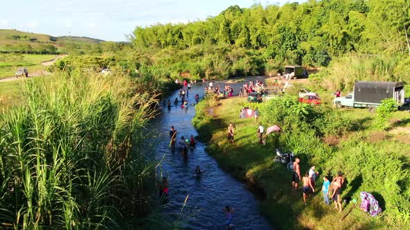 Natural river walk