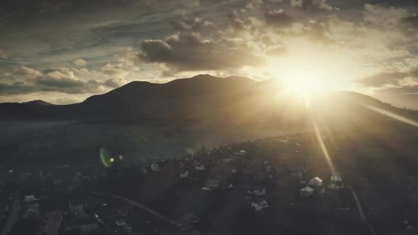 Sunrise Flare Mountain Village Aerial View