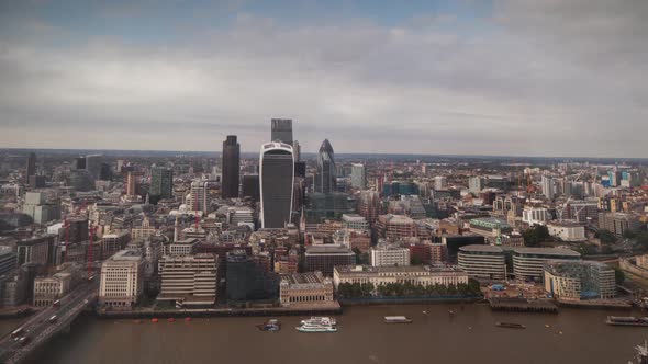 Timelapse london city skyline skyscrapers architecture england urban