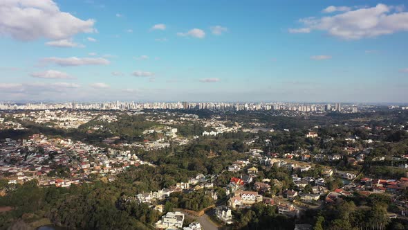 Curitiba Brazil. Public park at downtown city of Parana state.