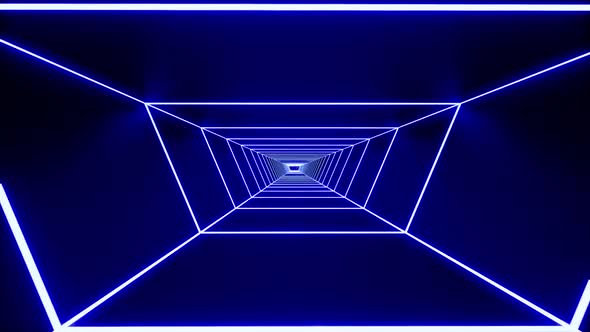 Fantasy Futuristic Neon Tunnel Modern Graphic Design