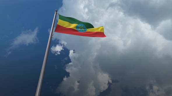 Ethiopia Flag Waving 4K