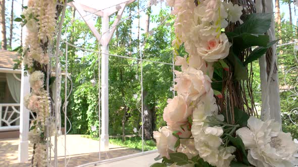 Wedding Arch with Flowers.