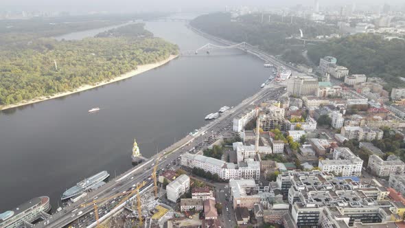 Kyiv - the Capital of Ukraine. Aerial View. Kiev