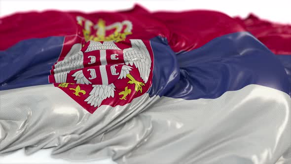 Serbia Flag On A White Chalkboard  alt