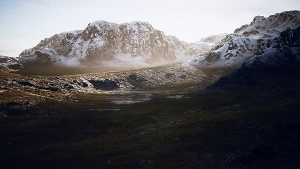 Polar Ural Mountain and Fields