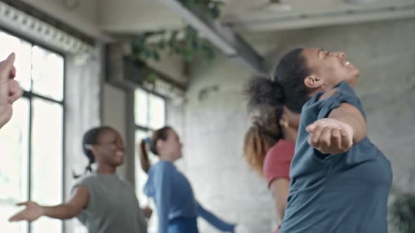 Happy Woman Enjoying Dancing