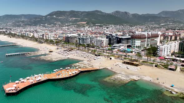 Summer Cleopatra Beach aerial view 4 K