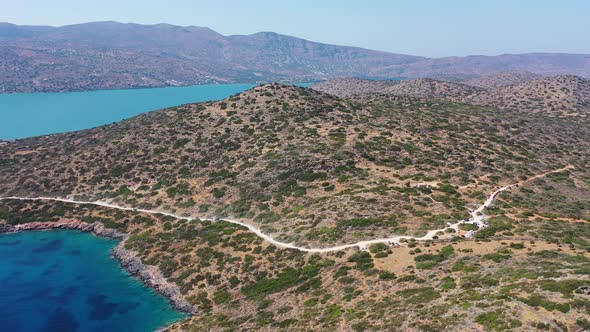 Aerial View of Kalydon Island, Crete, Greece