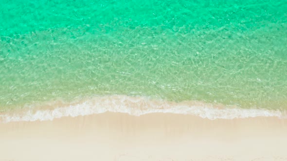 Tropical Beach and Blue Sea with Waves