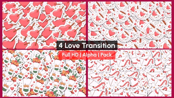 Valentine Day Love Hearts Transitions Pack alt