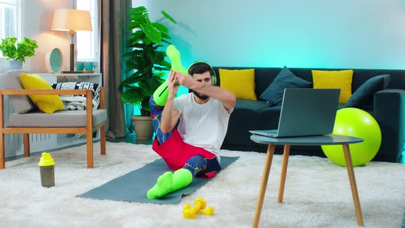 A Young Handsome Man Wearing His Workout Clothes