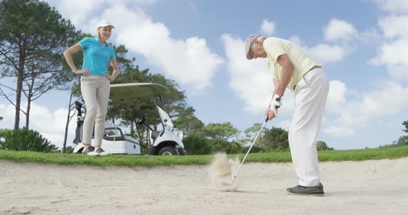 Golf players playing together