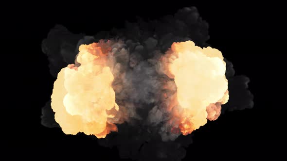 Smoke Explosions Logo Reveal - 4k, Alpha, 30fps