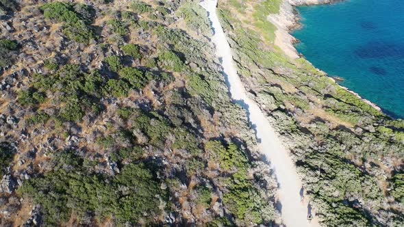 Aerial View of Kalydon Island, Crete, Greece