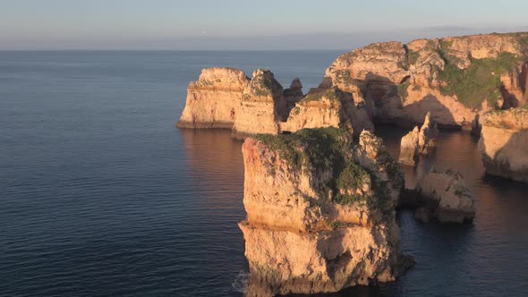 Aerial view of rocky shore in Lagos