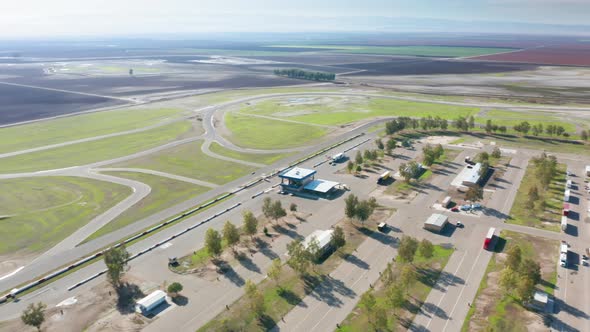 Sport Car Training on Race Track of Buttonwillow Raceway Park