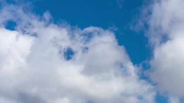 Time Lapse of Moving Clouds in Blue Sky