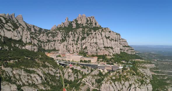 Montserrat Monastery Aerial View