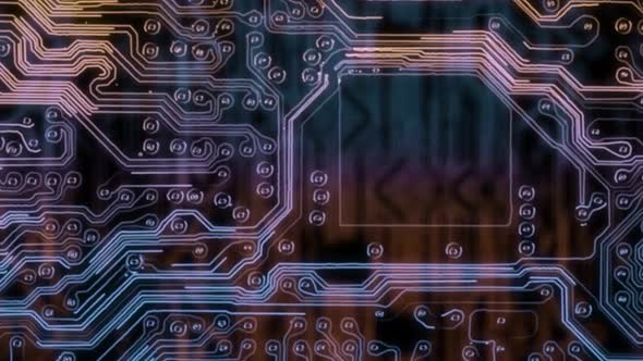 Computer CPU Circuit Board Data Storage Operation Chip