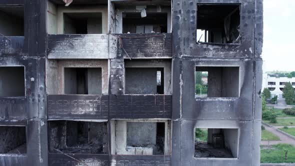 Residential Building Destroyed By the War in Ukraine