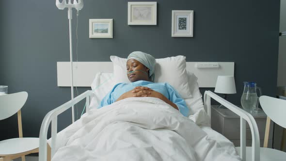 Portrait of Young Black Woman in Hospital Ward