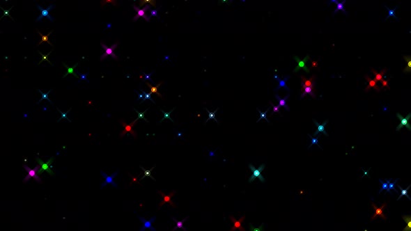 Abstract Background With Dots Scattered in full color, on black background