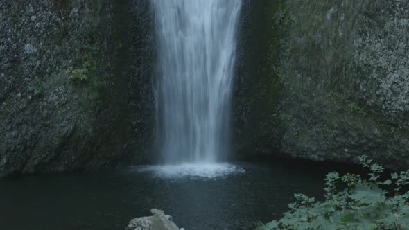 Tilt up view of a waterfall