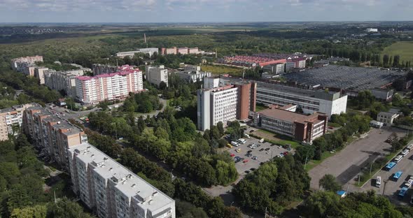 Panorama Of The City And Its Infrastructure From A Bird's Eye View