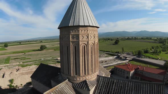 Georgian Mountain Village Kakheti Arial Flyby